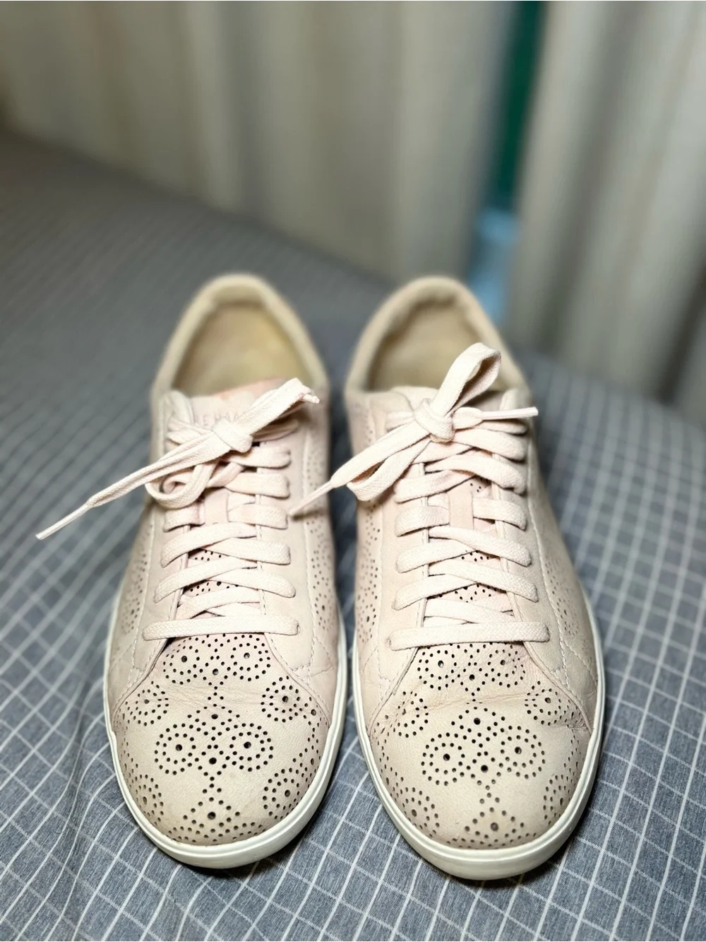Cole Haan Blush Pink Perforated Lace-Up Sneakers
